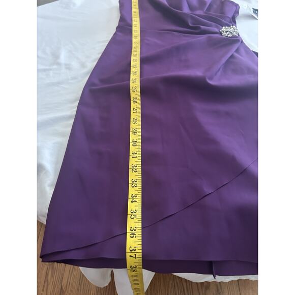 Alex Evenings Short Side Ruched Cascade Ruffle Skirt Beaded Womens Size 4 NWT - Picture 9 of 9